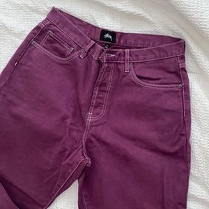 Purple stüssy denim